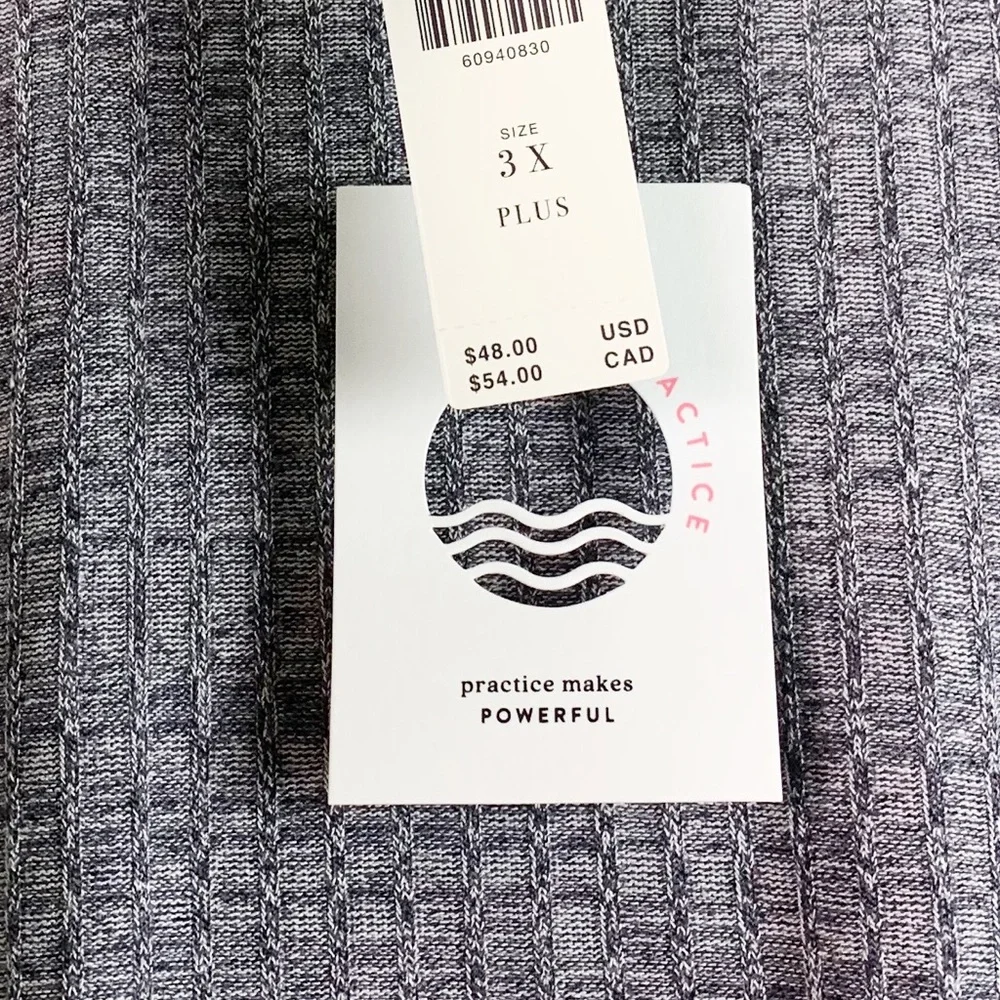 NWT Daily Practice by Anthropologie Comfy Waffle Knit Tunic Tank Top In Grey - Picture 7 of 9